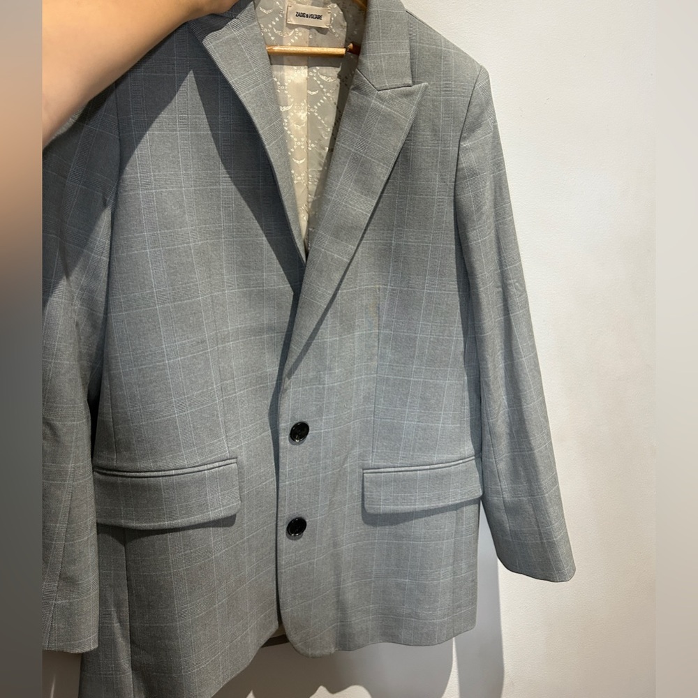 Zadig and voltaire, never worn. Grey jacket, size 6, new
